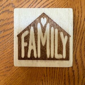 Wooden Family Sign with Heart Design